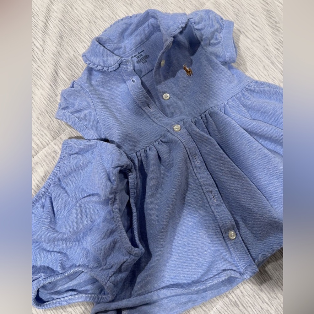 Blue polo baby dress